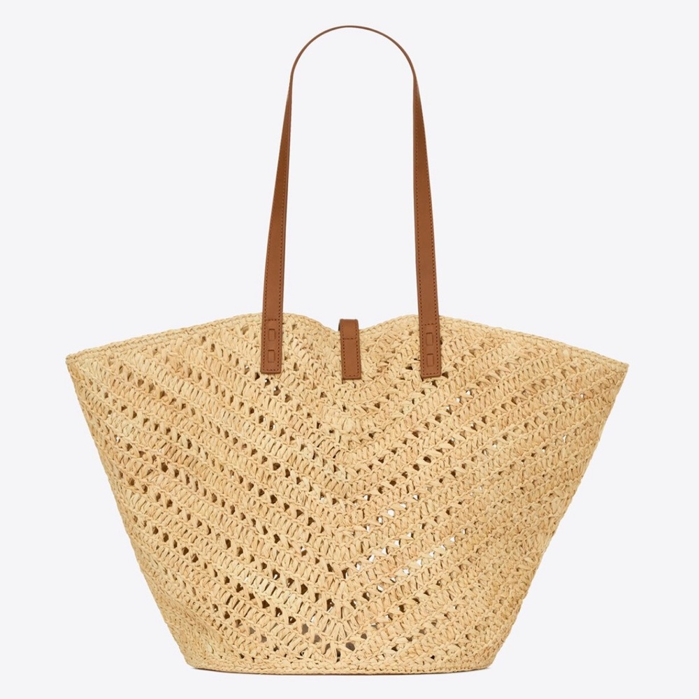 Saint Laurent Bag Panier Medium Raffia Vegetable-tanned Leather - Picture 7 of 7
